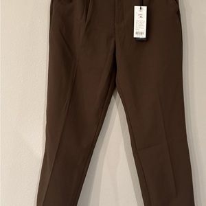 Women dressy Brown pants  Size M/XL waist expands